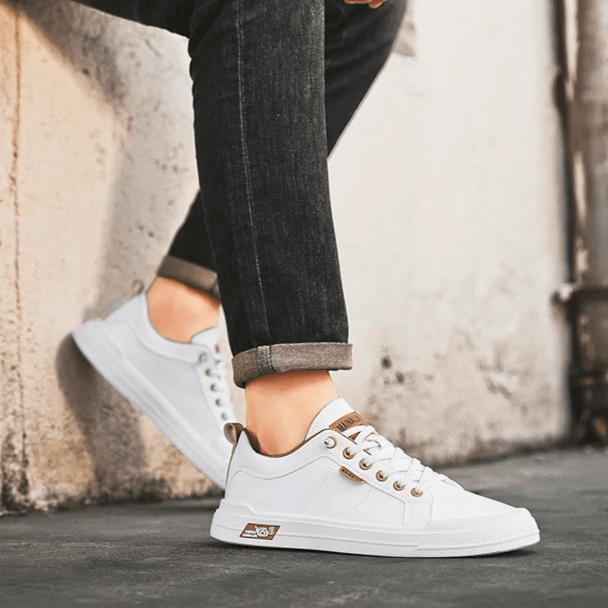 Baskets Minimalistes à Lacets Homme