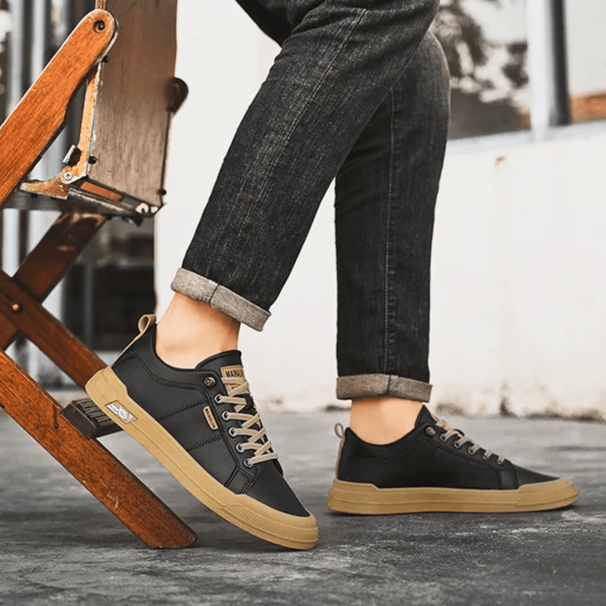 Baskets Minimalistes à Lacets Homme