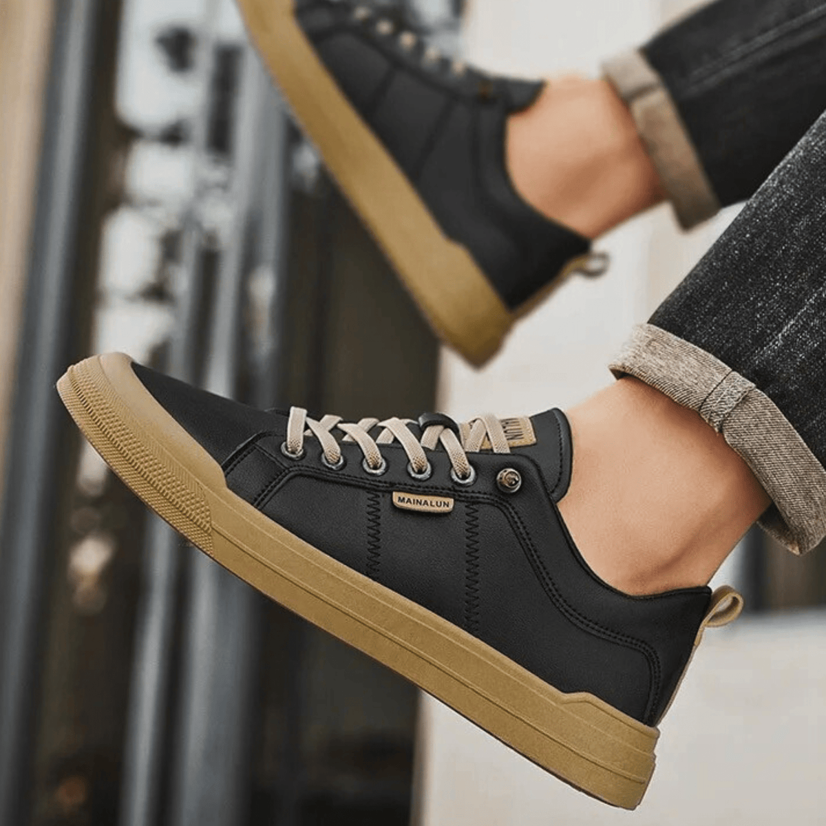 Baskets Minimalistes à Lacets Homme