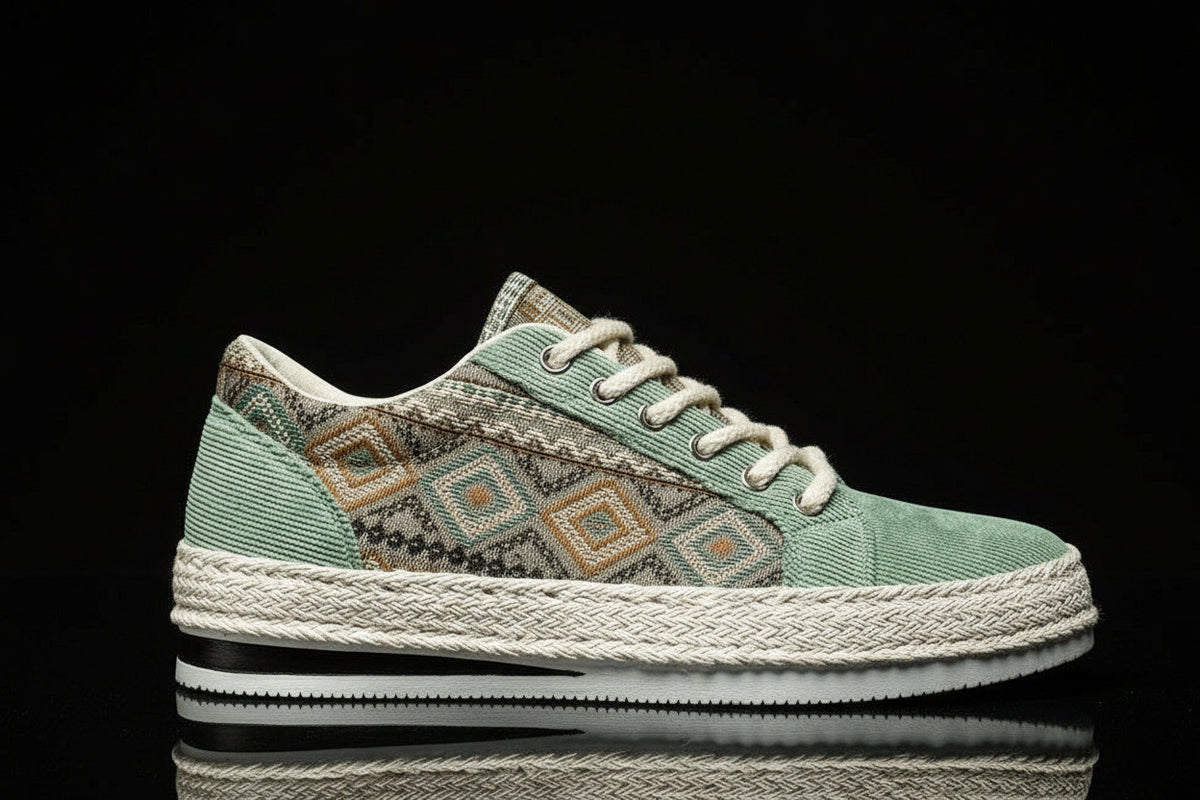 Baskets en Toile à Motifs Homme