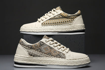 Baskets en Toile à Motifs Homme