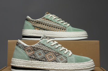 Baskets en Toile à Motifs Homme