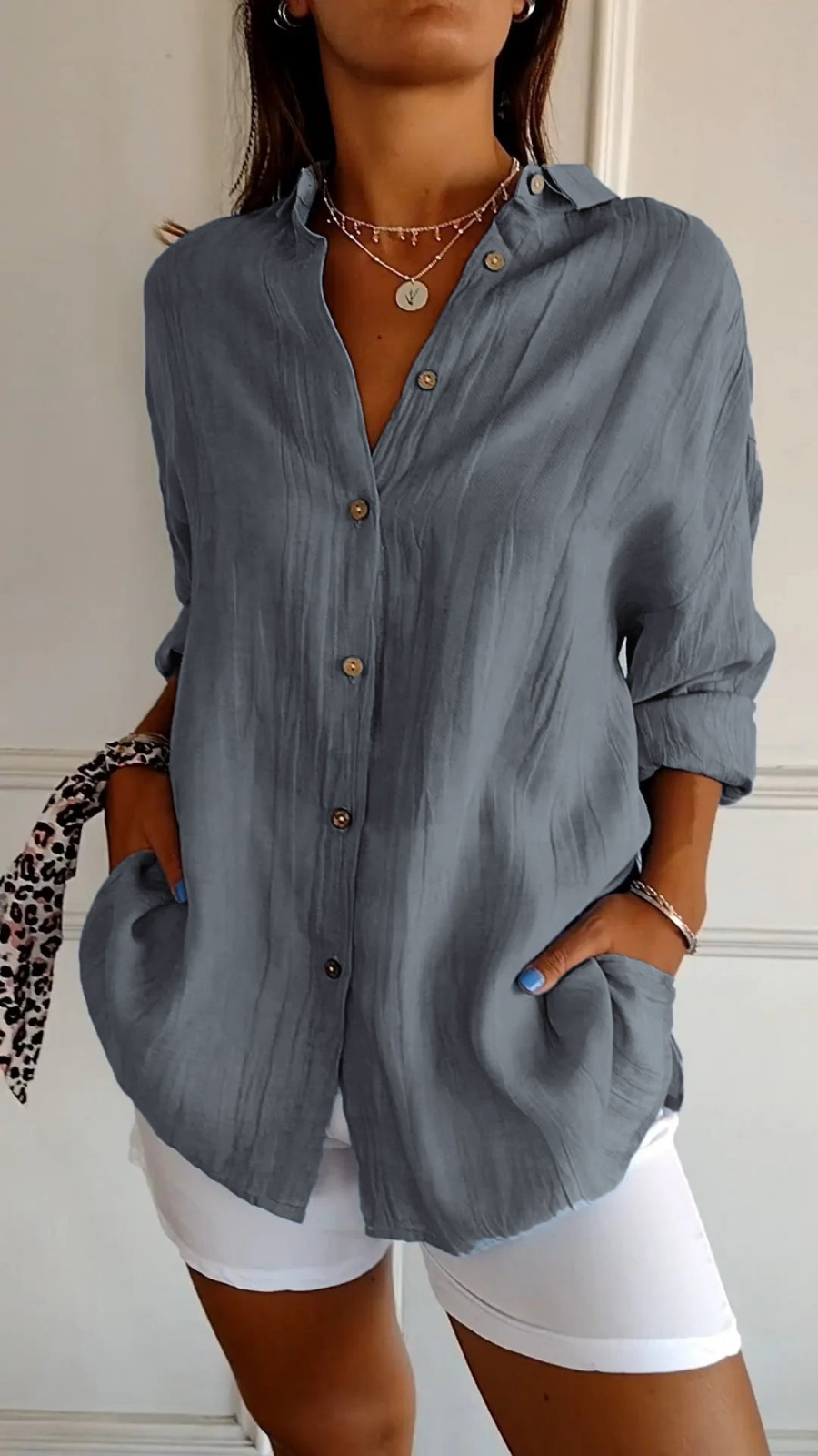 Ruœgy Chemise Oversize En Lin Femme