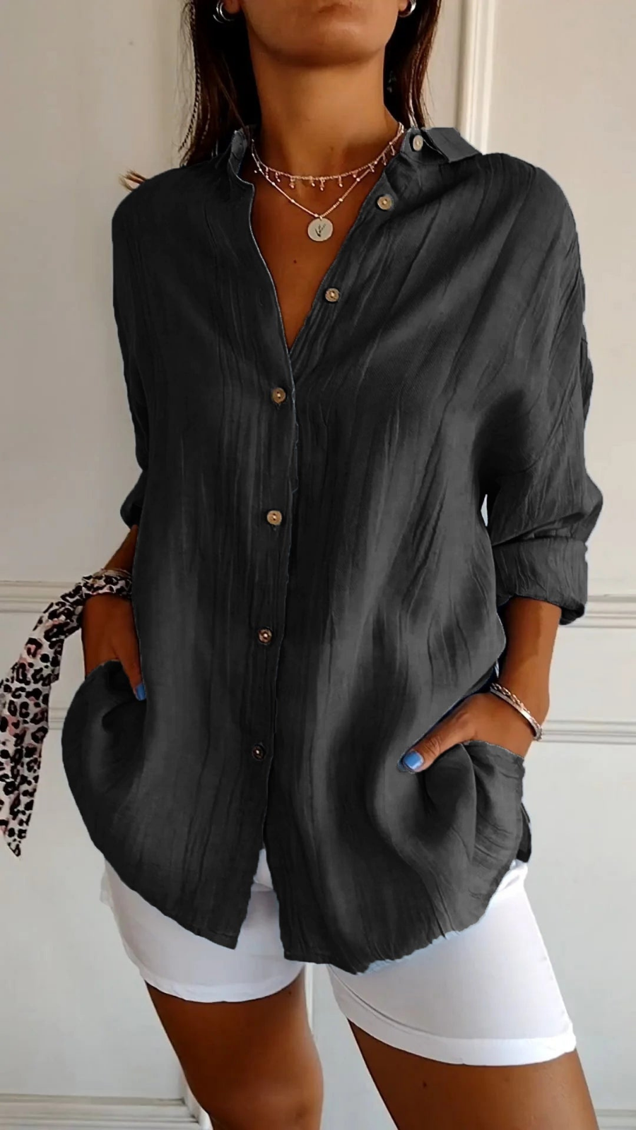Ruœgy Chemise Oversize En Lin Femme