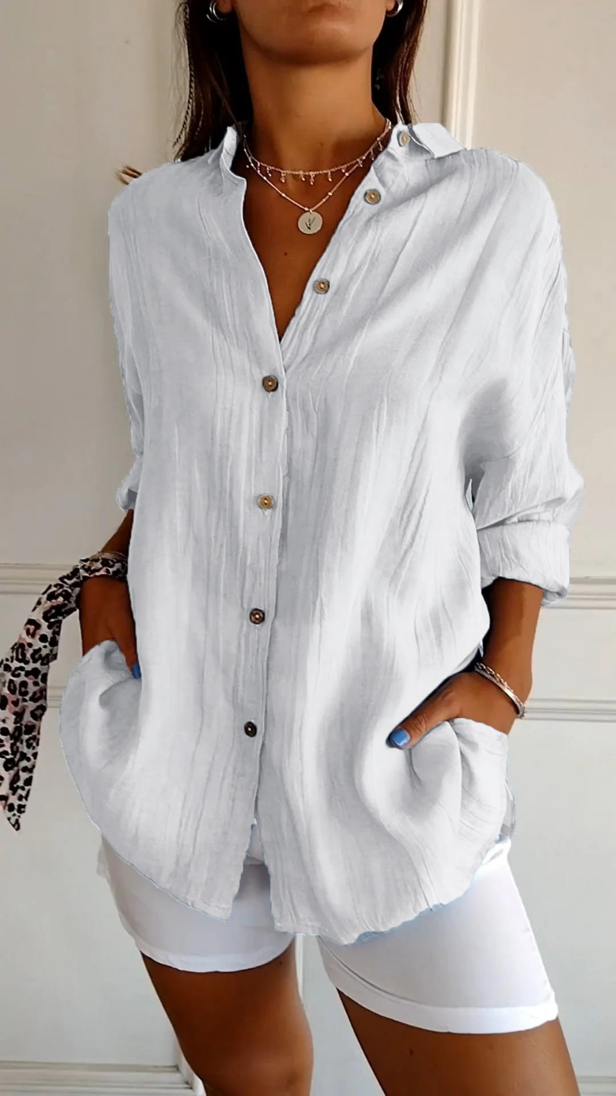 Ruœgy Chemise Oversize En Lin Femme