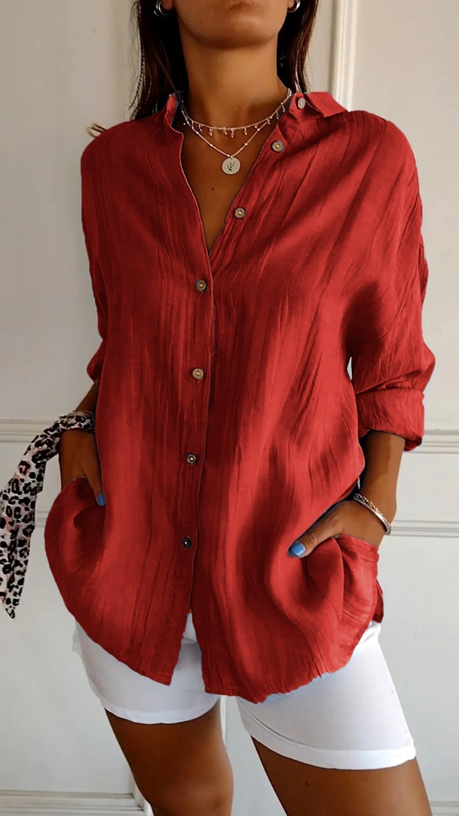 Ruœgy Chemise Oversize En Lin Femme