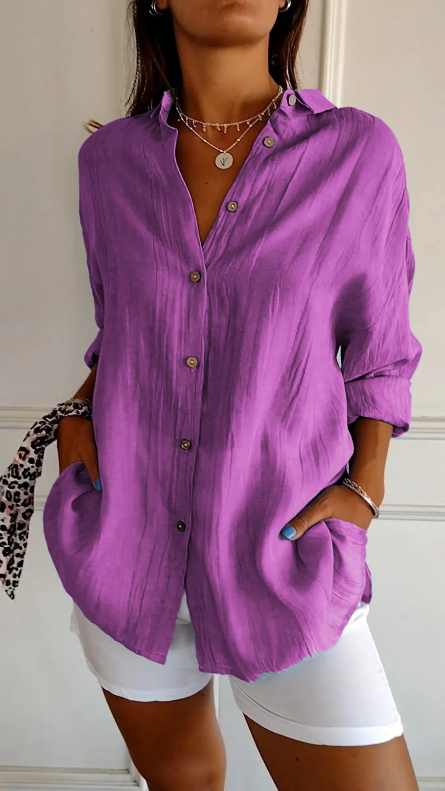 Ruœgy Chemise Oversize En Lin Femme