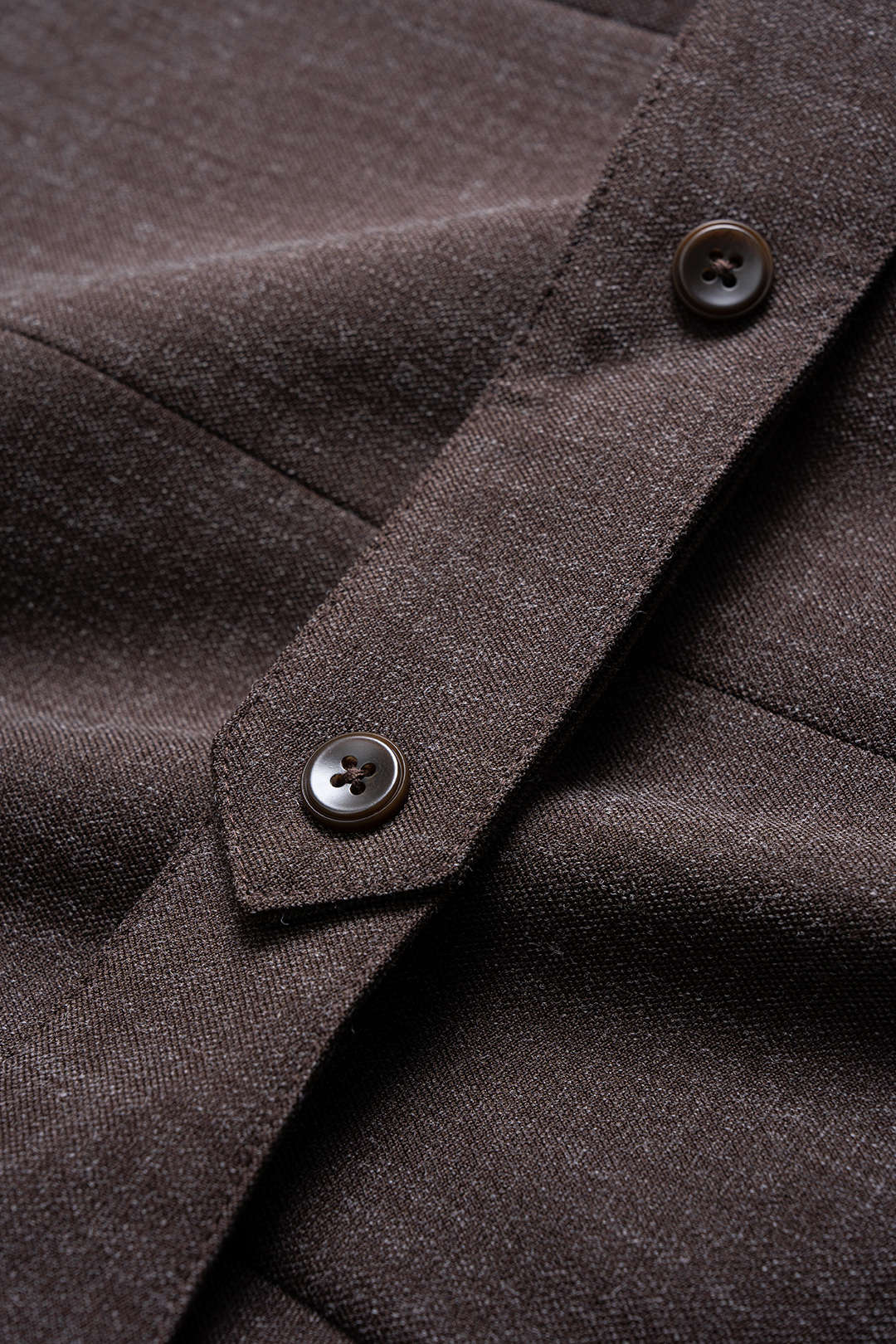 Blazer Femme Oversize en Sergé à Revers Crantés et Fermeture Boutonnée