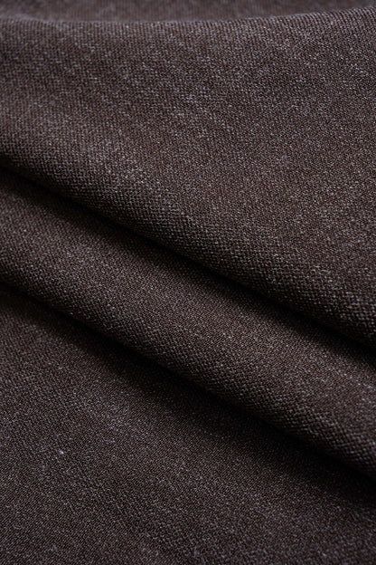 Blazer Femme Oversize en Sergé à Revers Crantés et Fermeture Boutonnée