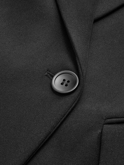 Blazer Long à Col et Poches Femme