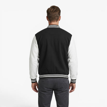 Blouson Universitaire à Manches Contrastées Homme