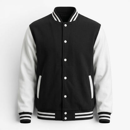 Blouson Universitaire à Manches Contrastées Homme