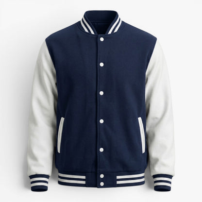 Blouson Universitaire à Manches Contrastées Homme