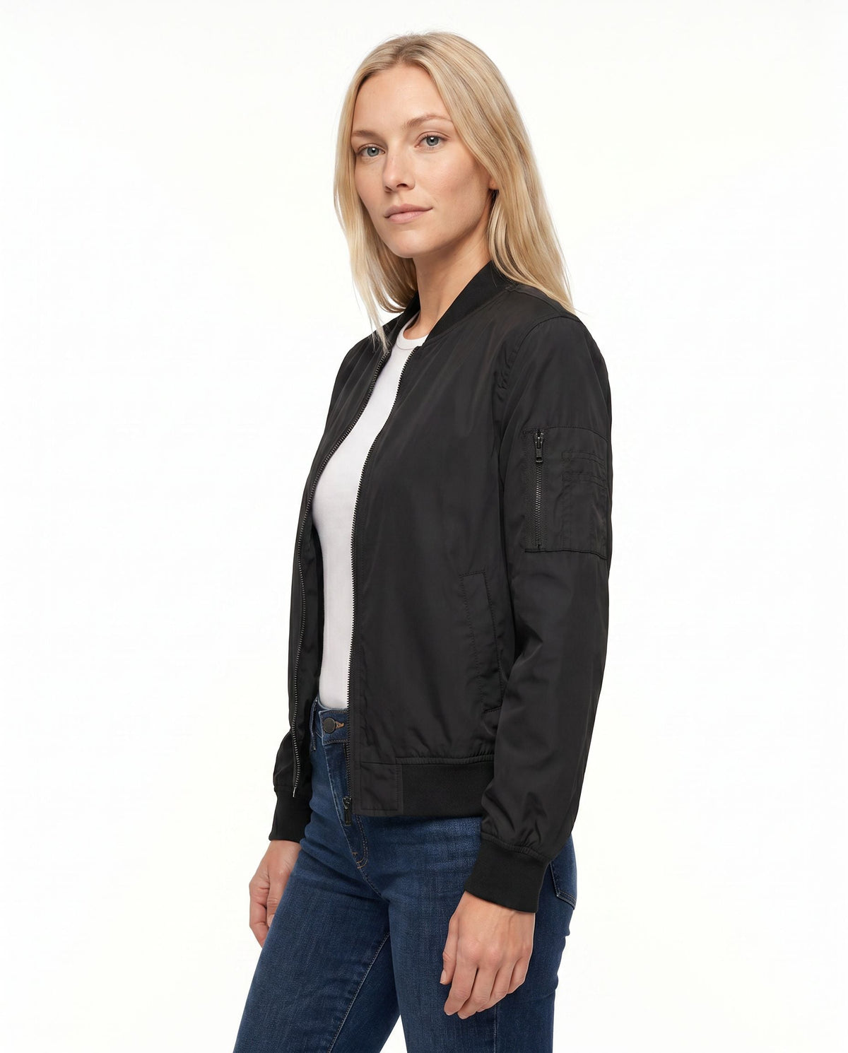 Bomber Léger Zippé Femme