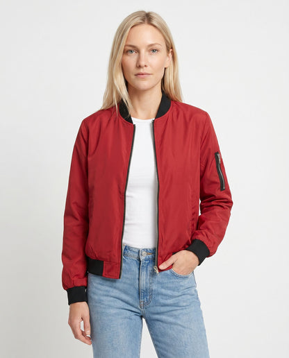 Bomber Léger Zippé Femme