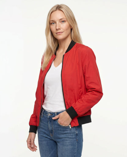 Bomber Léger Zippé Femme