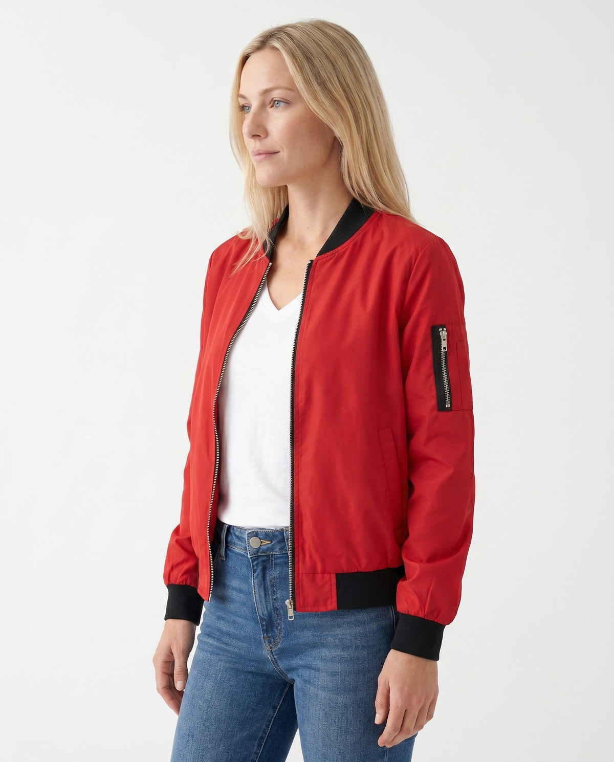 Bomber Léger Zippé Femme