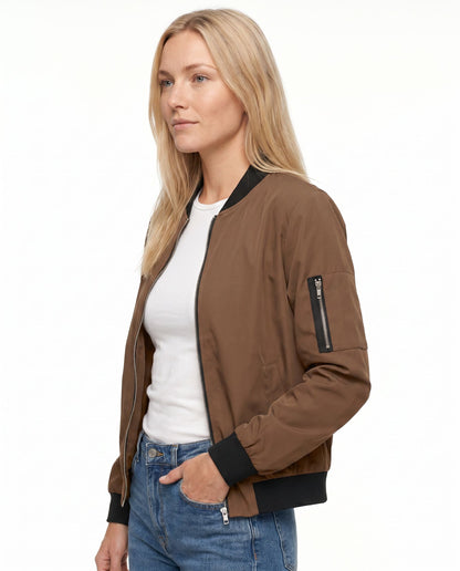 Bomber Léger Zippé Femme