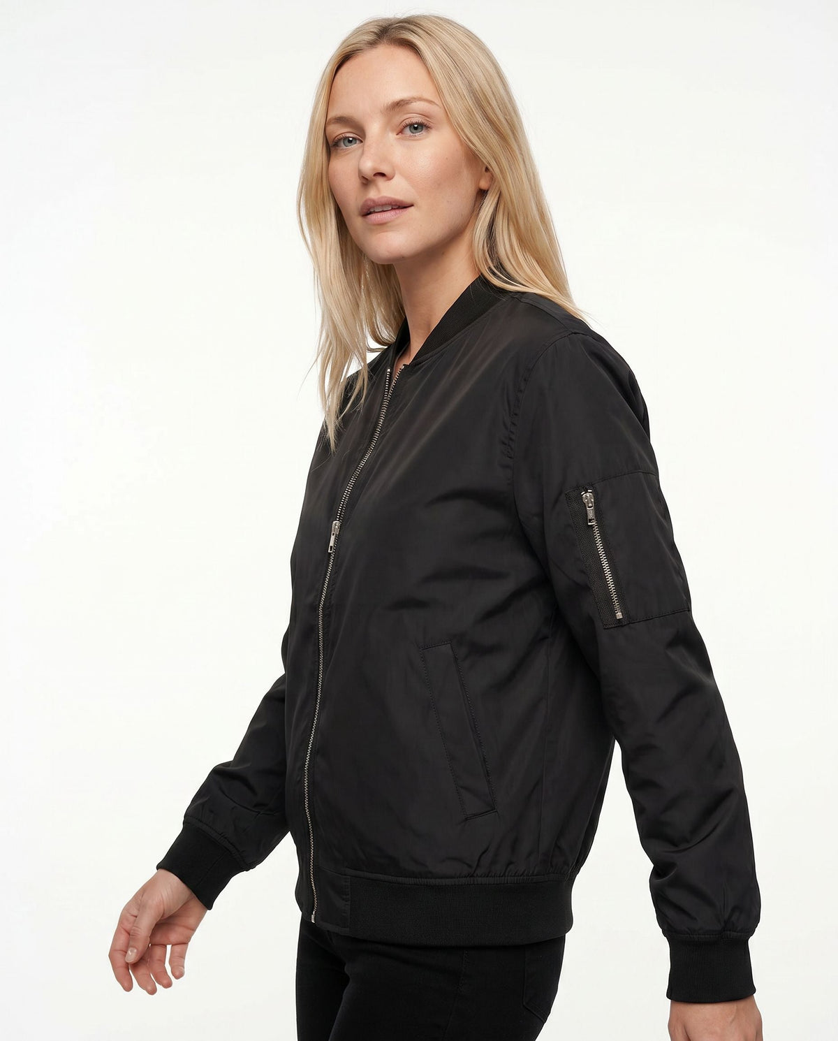 Bomber Léger Zippé Femme