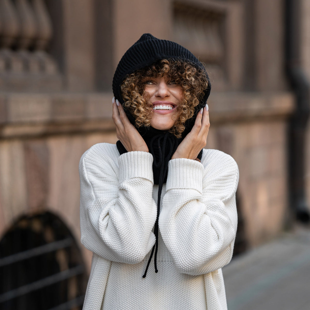 Cagoule en Laine Mérinos Femme