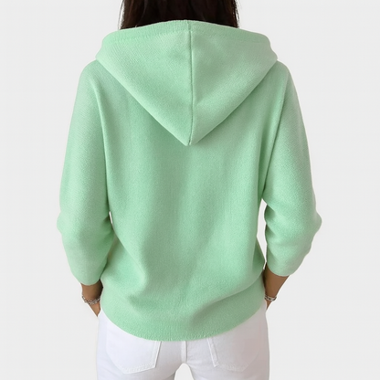 Ruœgy Gilet à Capuche Boutonné Femme