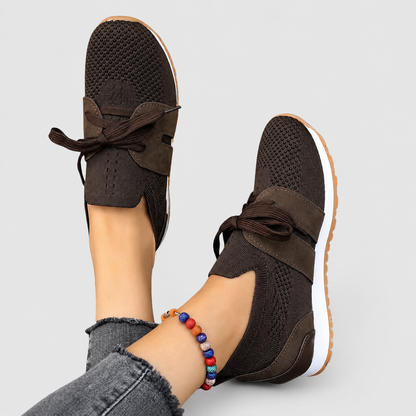 Ruœgy Baskets Orthopédiques à Lacets en Maille Femme