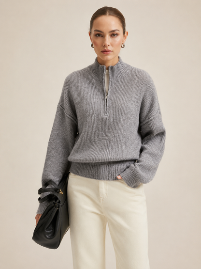 Ruœgy Pull Col Camionneur Laine Mélangée Femme