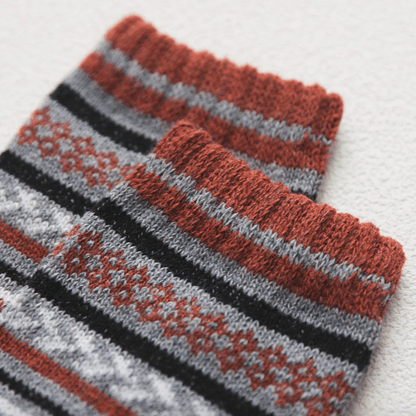 Chaussettes en Laine à Motifs Scandinaves