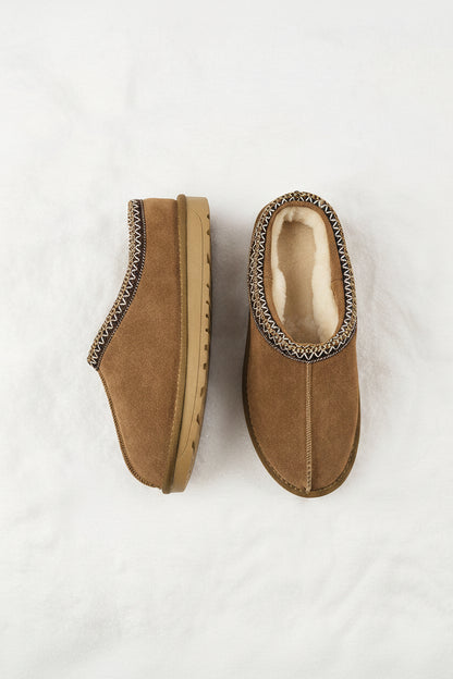 Chaussons Femme Doublés à Bout Rond et Talon Bas