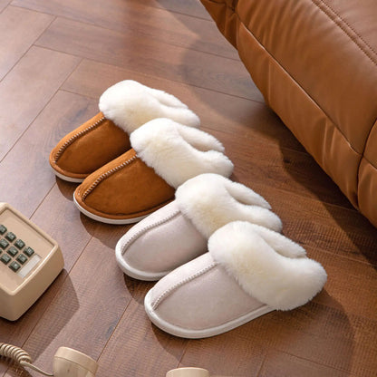 Chaussons Femme en Fausse Fourrure Douce avec Doublure en Coton