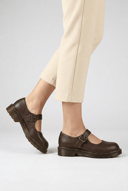 Chaussures Plates à Boucle Bout et Rond Femme