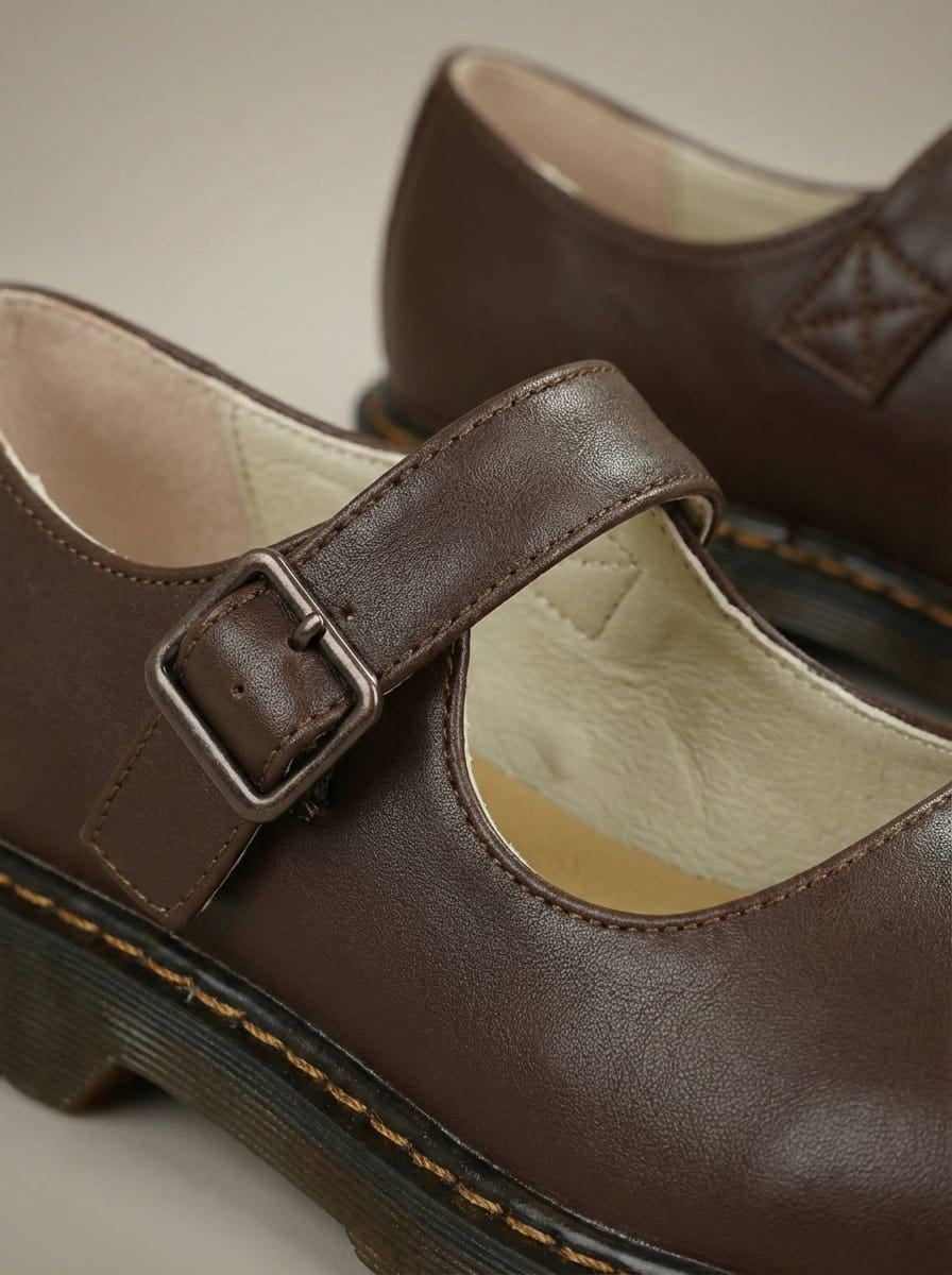 Chaussures Plates à Boucle Bout et Rond Femme