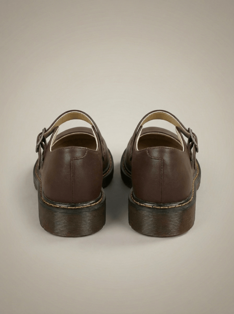 Chaussures Plates à Boucle Bout et Rond Femme