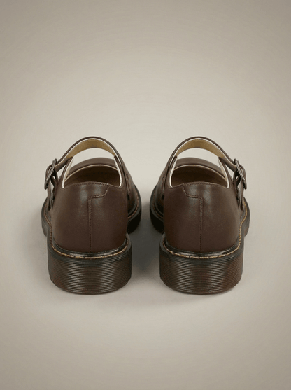 Chaussures Plates à Boucle Bout et Rond Femme