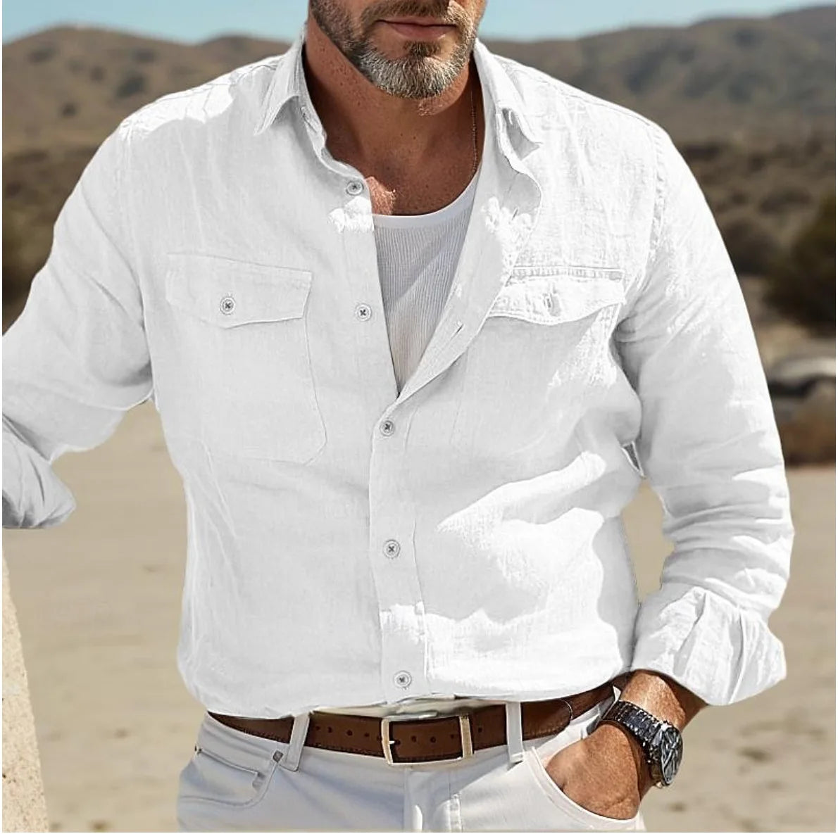 Chemise à Manches Longues Homme