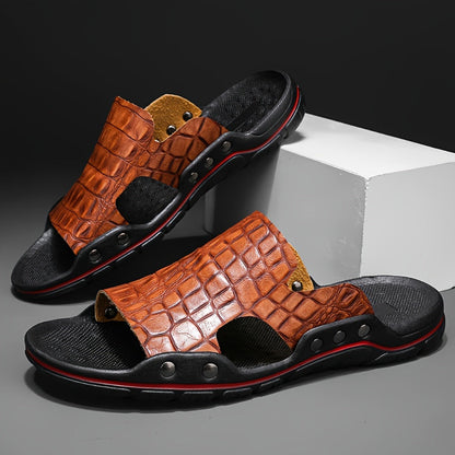 Claquette Effet Croco Homme