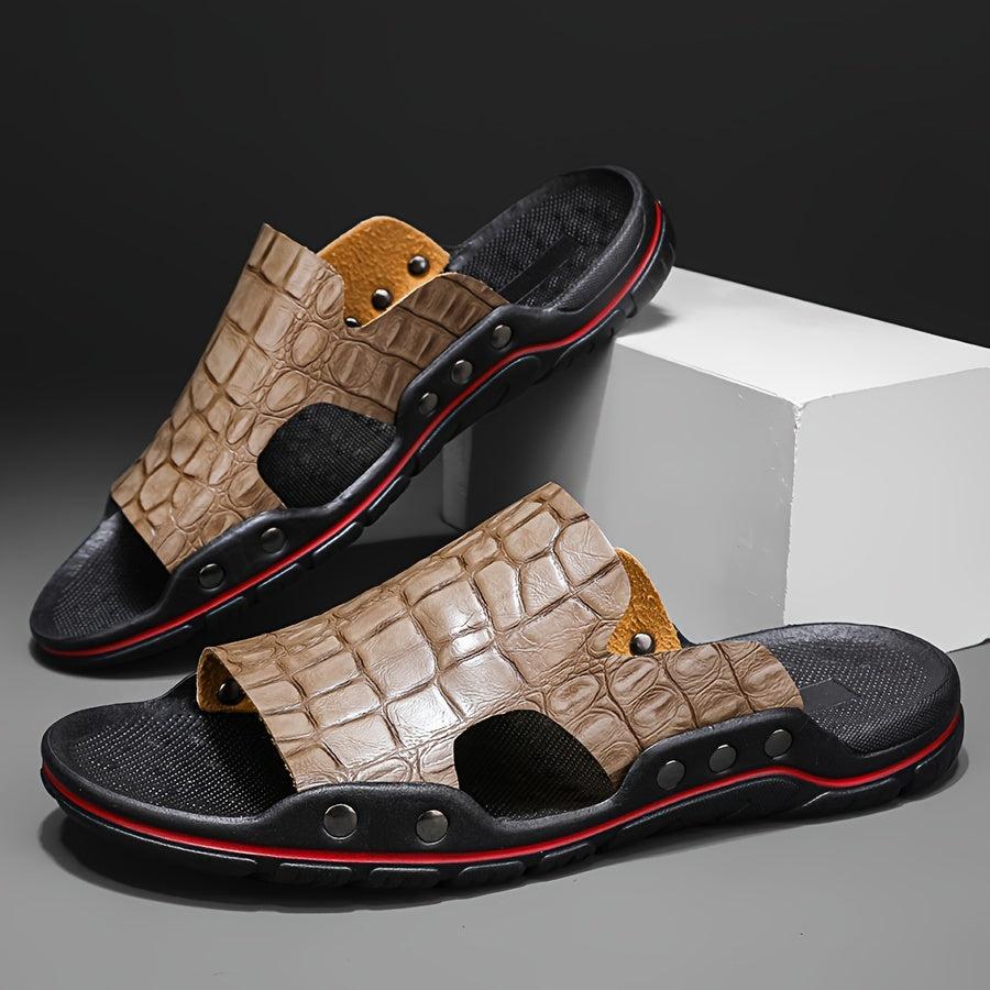 Claquette Effet Croco Homme