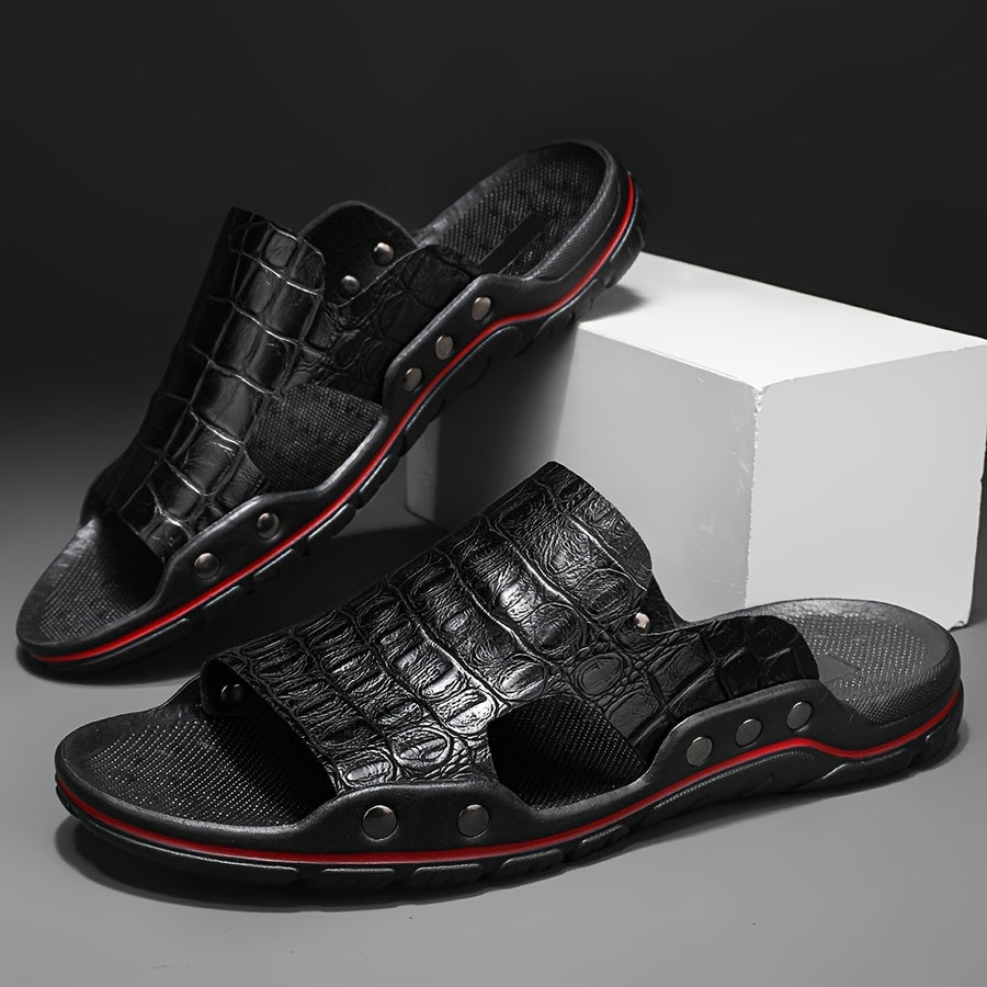Claquette Effet Croco Homme