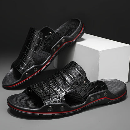 Claquette Effet Croco Homme