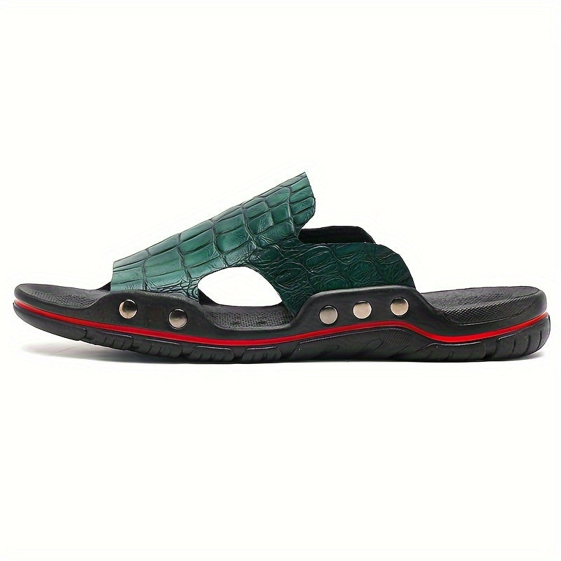 Claquette Effet Croco Homme
