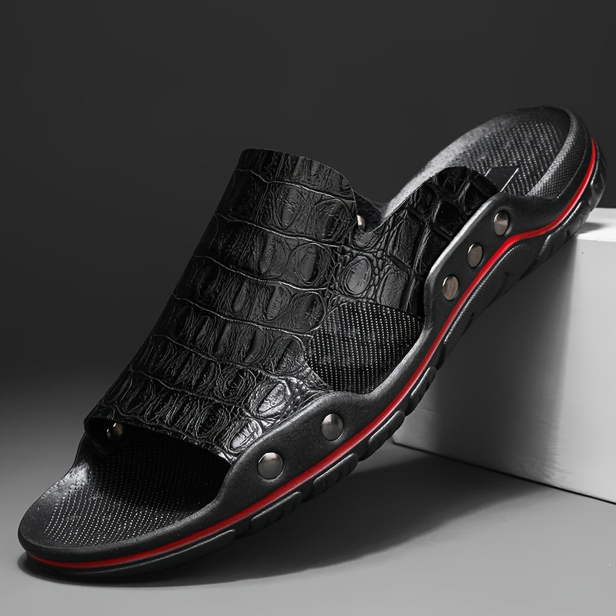 Claquette Effet Croco Homme