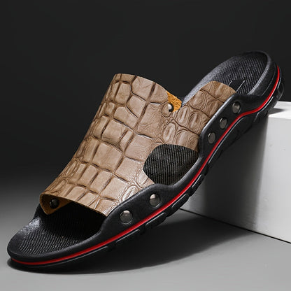 Claquette Effet Croco Homme