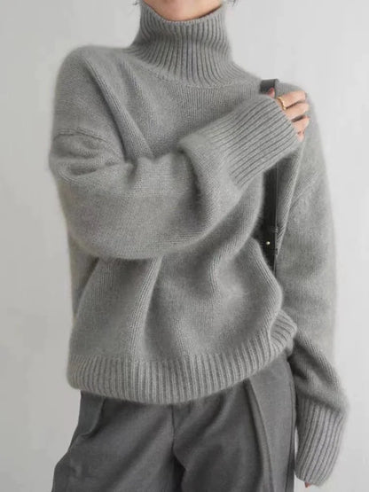 Ruœgy Pull Col Roulé Cachemire Femme