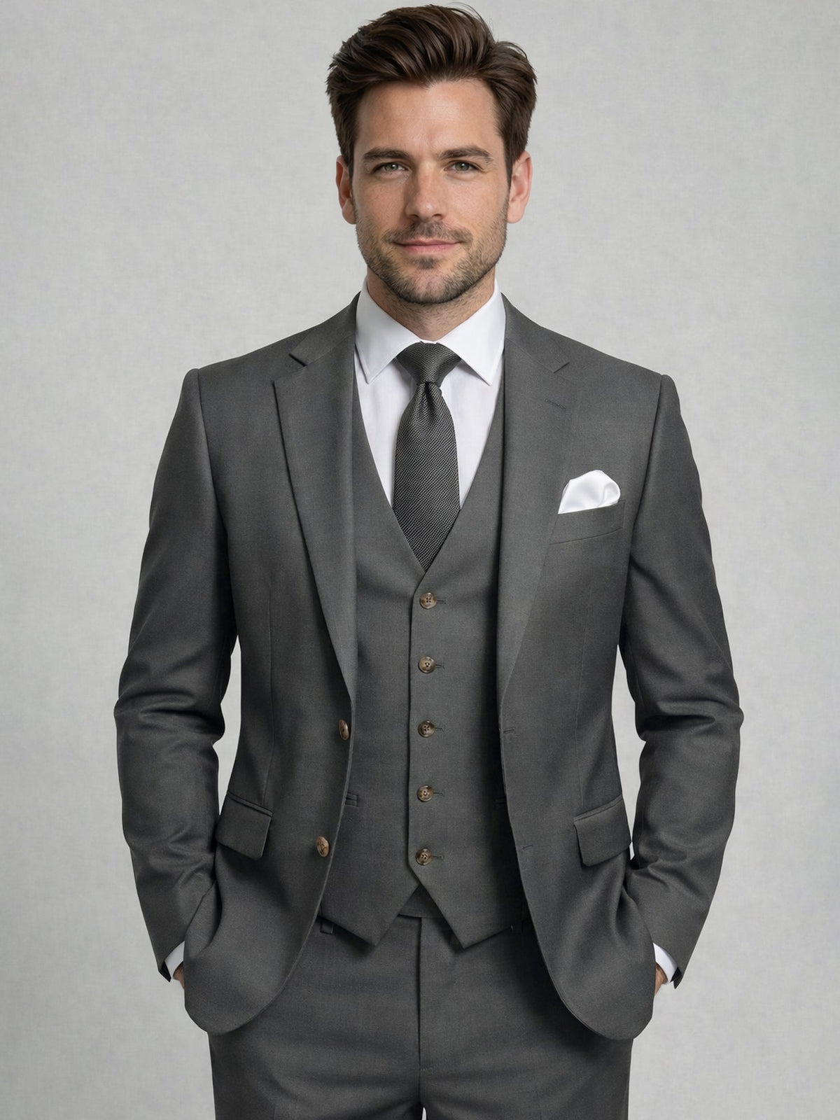 Costume 3 Pièces  Ajusté Homme