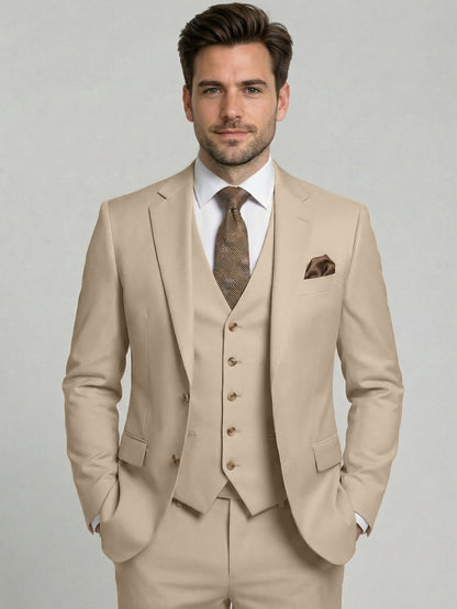 Costume 3 Pièces  Ajusté Homme