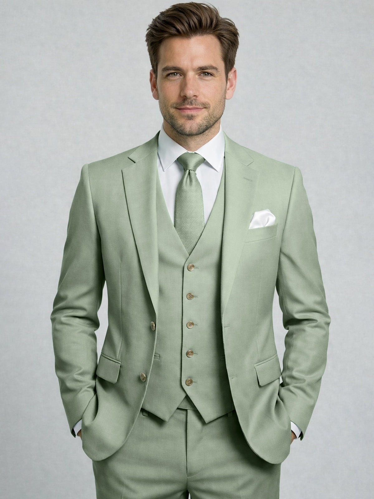 Costume 3 Pièces  Ajusté Homme