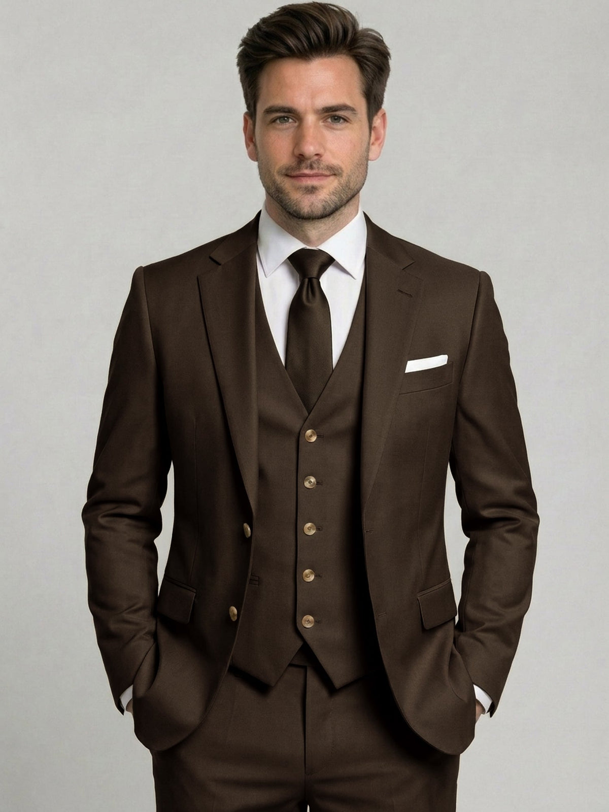 Costume 3 Pièces  Ajusté Homme