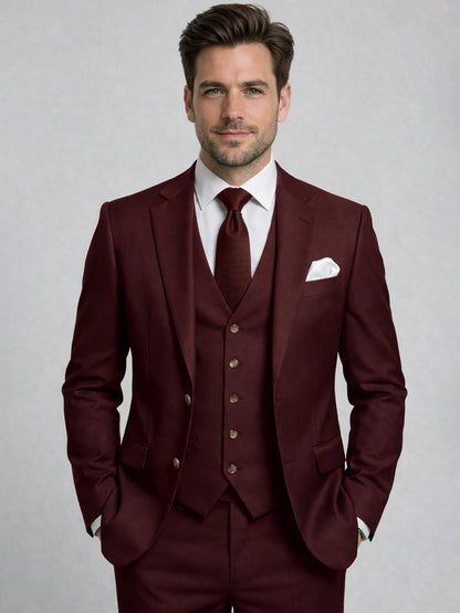 Costume 3 Pièces  Ajusté Homme
