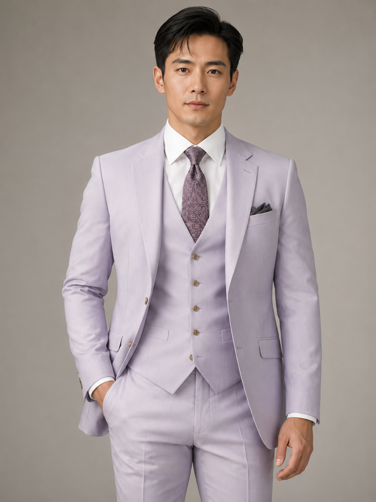 Costume 3 pièces pour mariage Homme