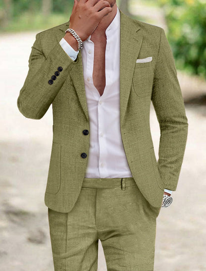 Costume Lin Deux Pièces Homme